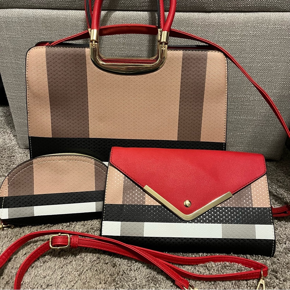 3 Piece Handbag, Purse & Wallet Set NWOT